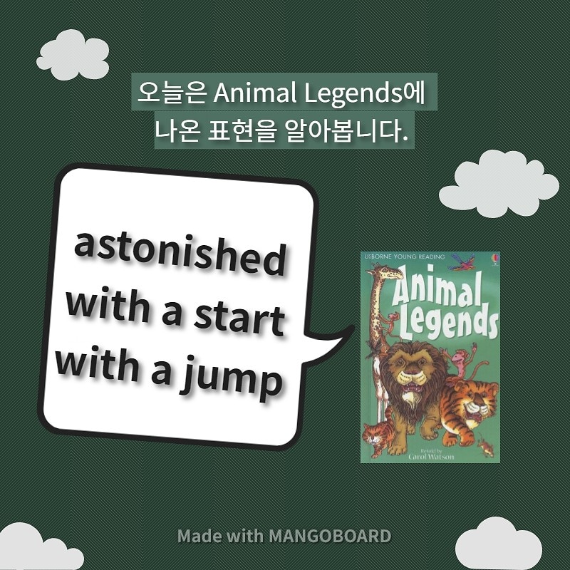 astonished, with a start, with a jump