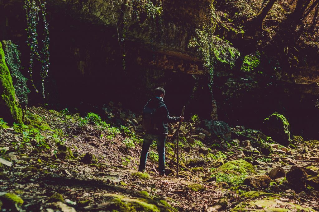 out in the sticks, pester, poke around